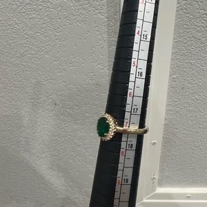 Emerald Green Gold ring size 7.